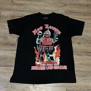 Rob Zombie Screaming Lord Dinosaur Shirt Mens Large Black Graphic Tee 2021 LG